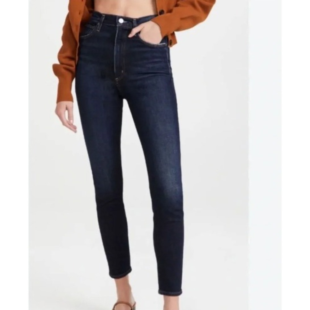 AGOLDE Pinch Waist Skinny Jeans Dark Wash High Rise Denim Size 26 A165-1256